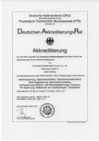 L'attestation d'accr&eacute;ditation du DKD &eacute;quivalent COFRAC, OBE et SAS.